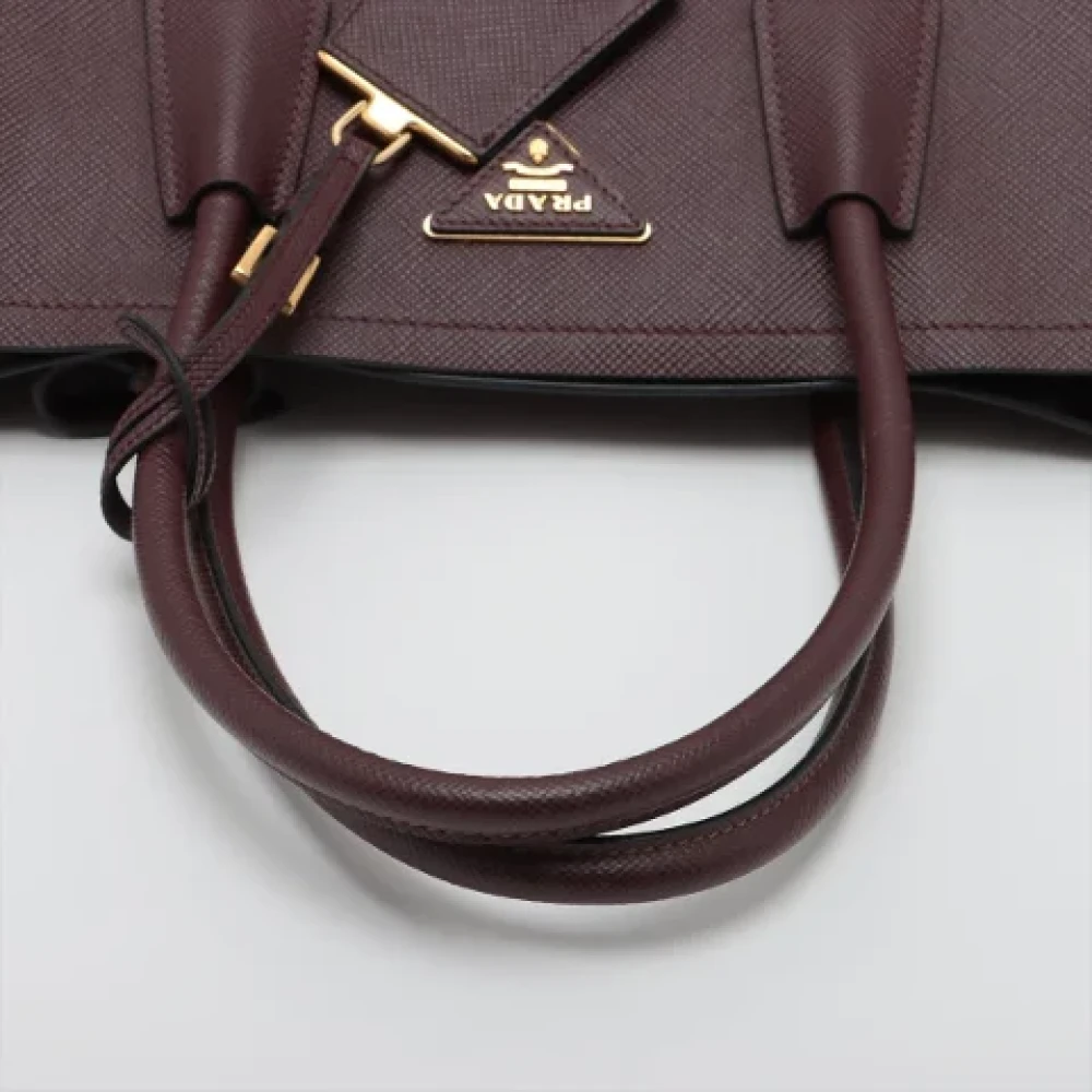 Prada Vintage Pre-owned Leather totes Red Dames