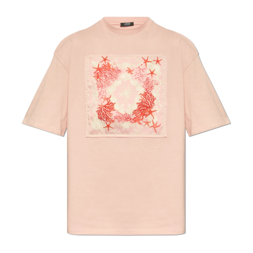 Versace T-shirt met print Pink Dames
