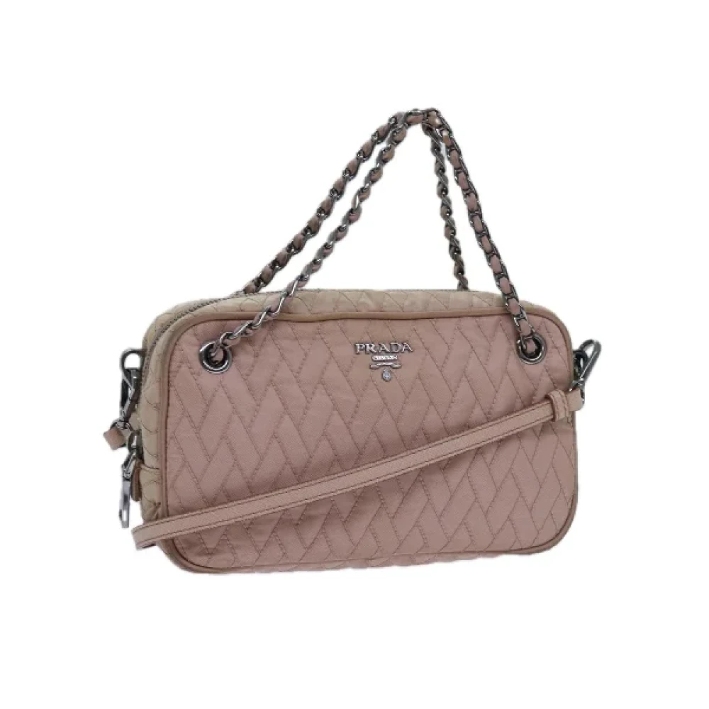 Prada Vintage Pre-owned Nylon handbags Pink Dames