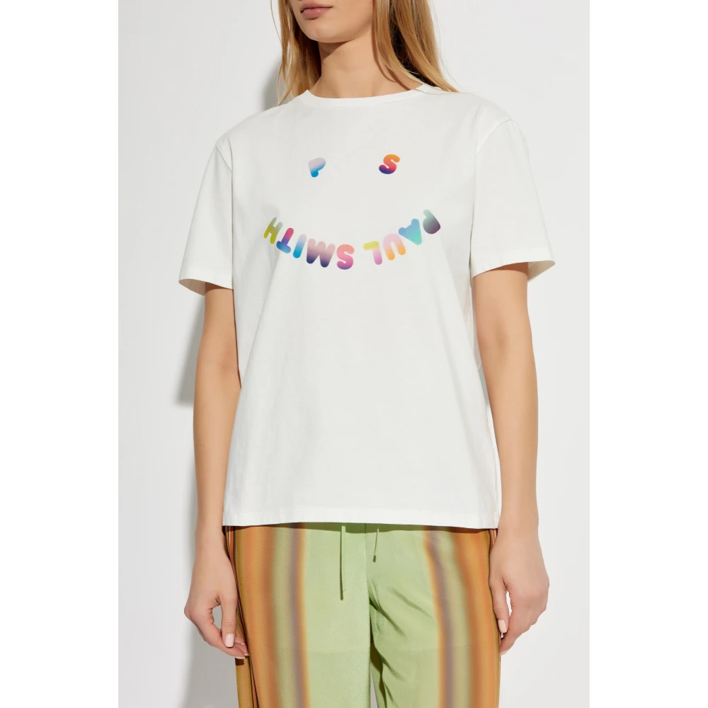 PS By Paul Smith T-shirt met bedrukt logo White Dames