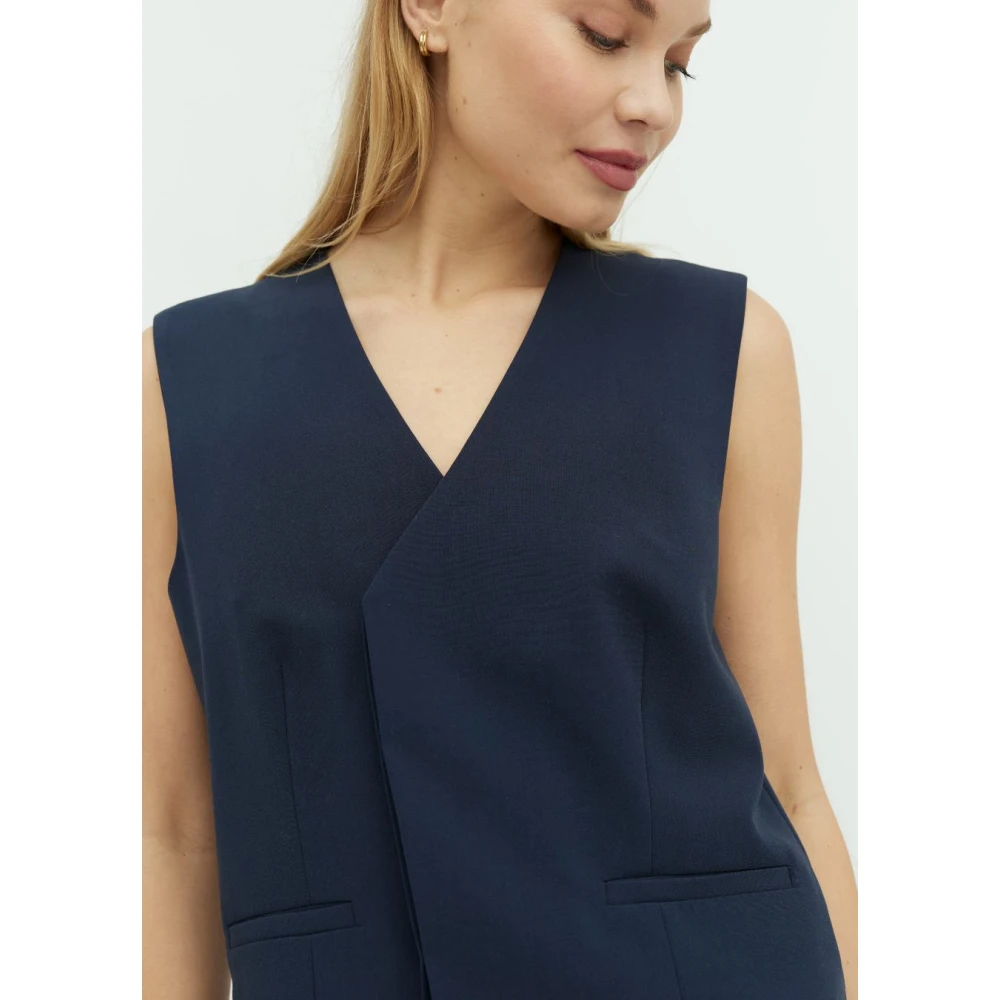 MbyM Navy Blue Hettie Vest Blue Dames