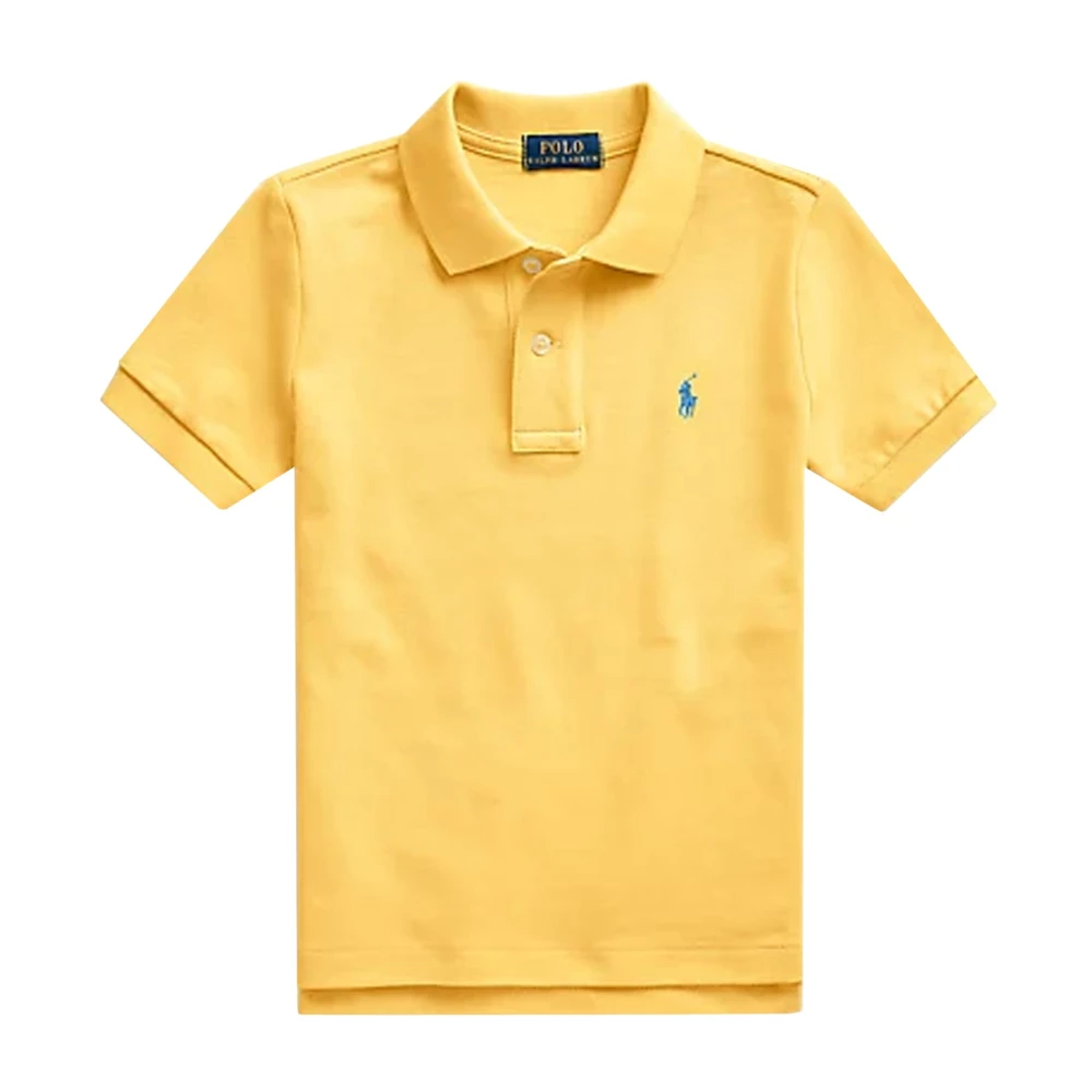 Ralph Lauren Yellow Kids Short Sleeve T-Shirts, Male, 3 Y, Polo In Piquet Di Cotone