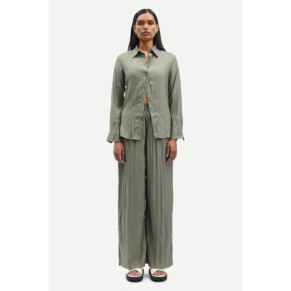 Samsøe High-waist Loose Fit Broek Green Dames