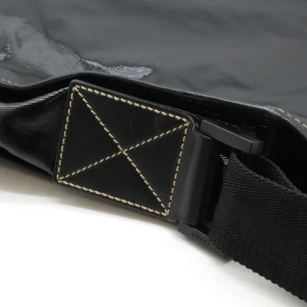 Gucci Vintage Pre-owned Canvas crossbody-bags Black Heren