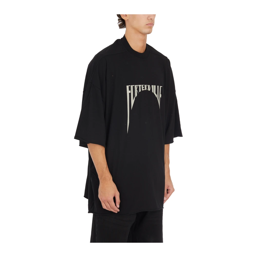 Rick Owens Zwarte Parel T-Shirt Stijlvol Model Black Heren
