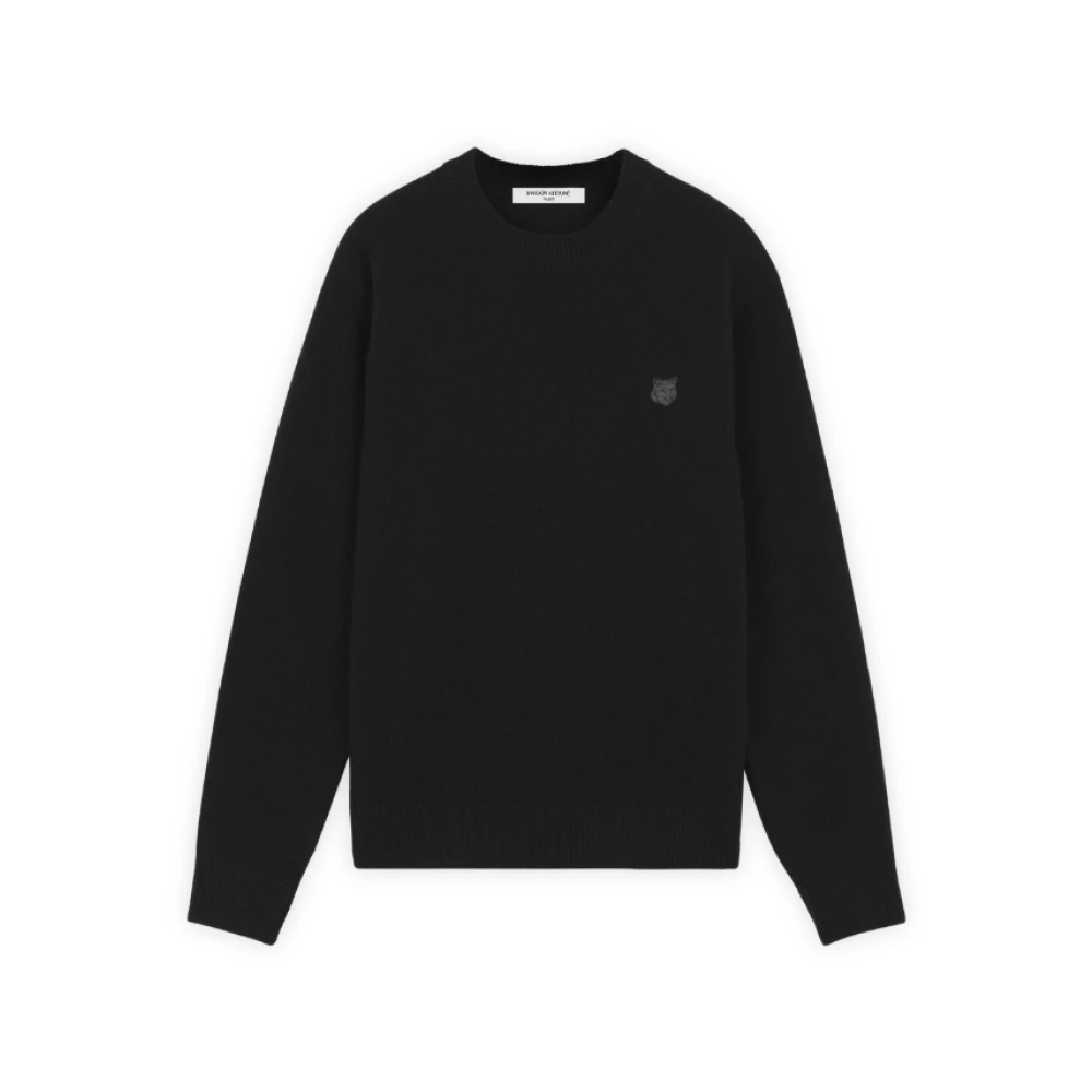 Maison Kitsuné Zwarte Logotrui Black Heren