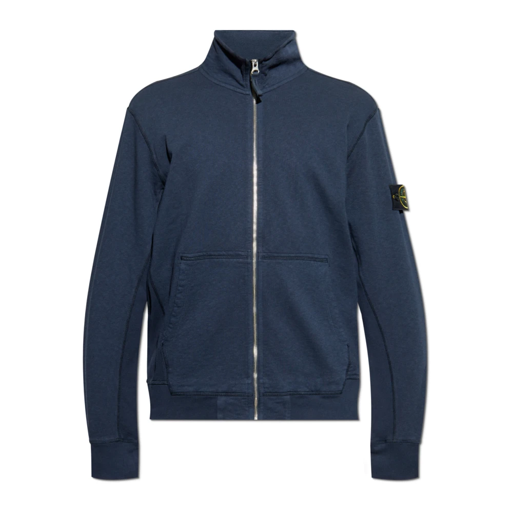 Stone Island Sweatshirt met opstaande kraag Blue Heren