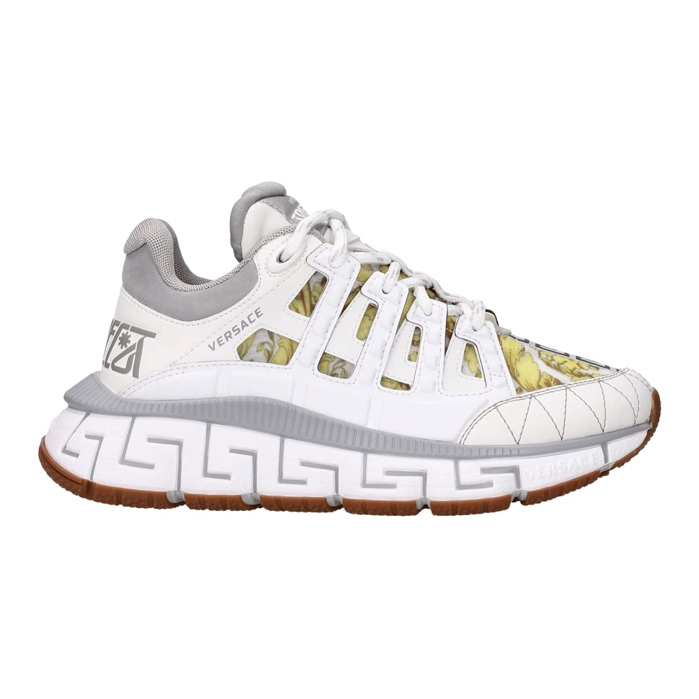 Versace White Leather Athletic Sneakers - EU37.5/US7.5 - Image 2
