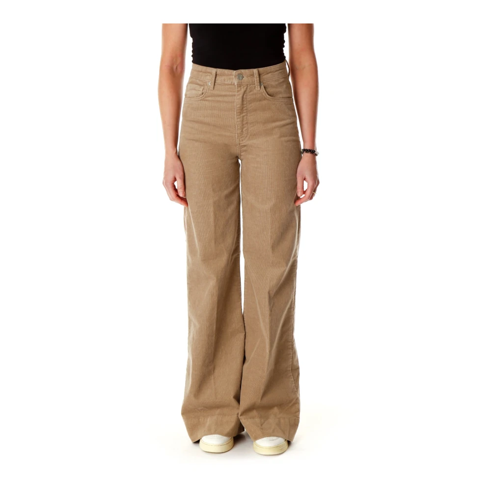 ARMEDANGELS Corduroy Wide Leg High Waist Pants Beige Dames