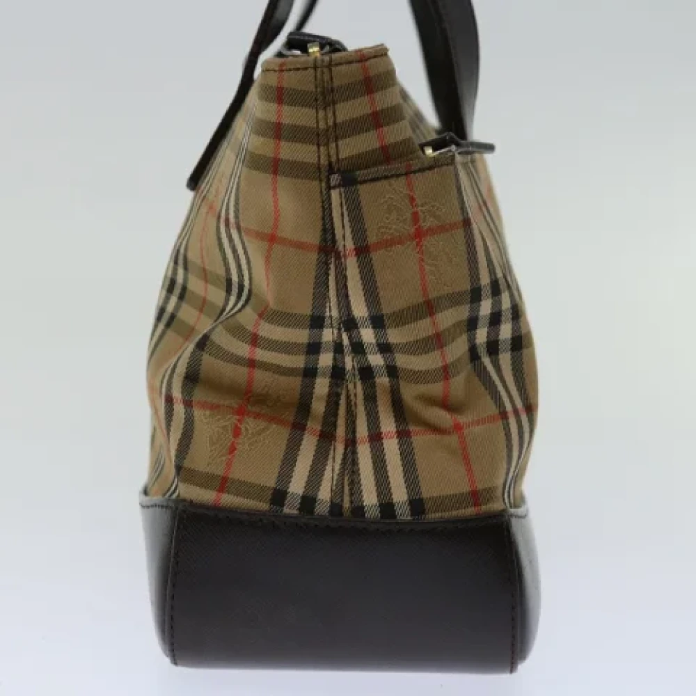 Burberry Vintage Pre-owned Canvas handbags Beige Dames