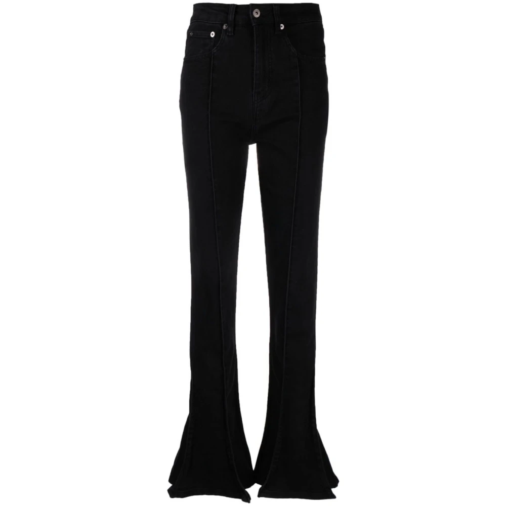 Y Project Zwarte Trompet Flared Jeans Black Dames