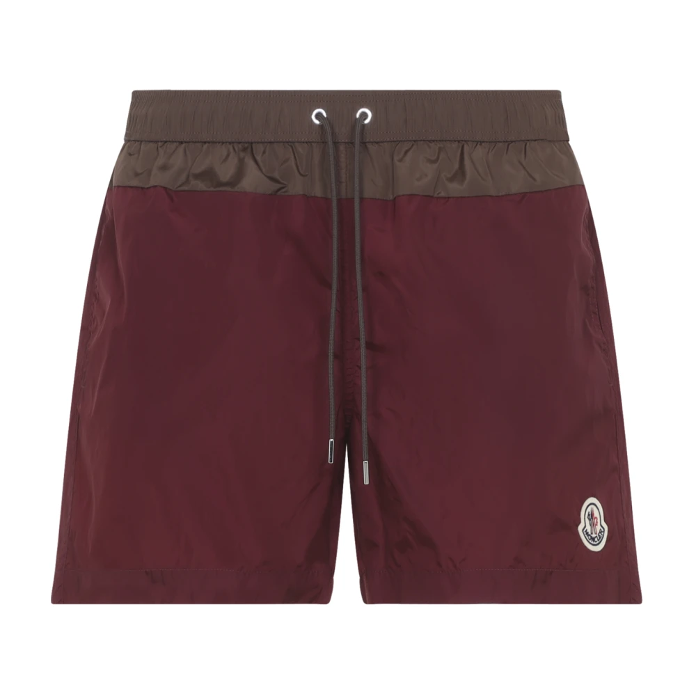 Moncler Men's Brown Beachwear, S, Polyamide Swim Shorts