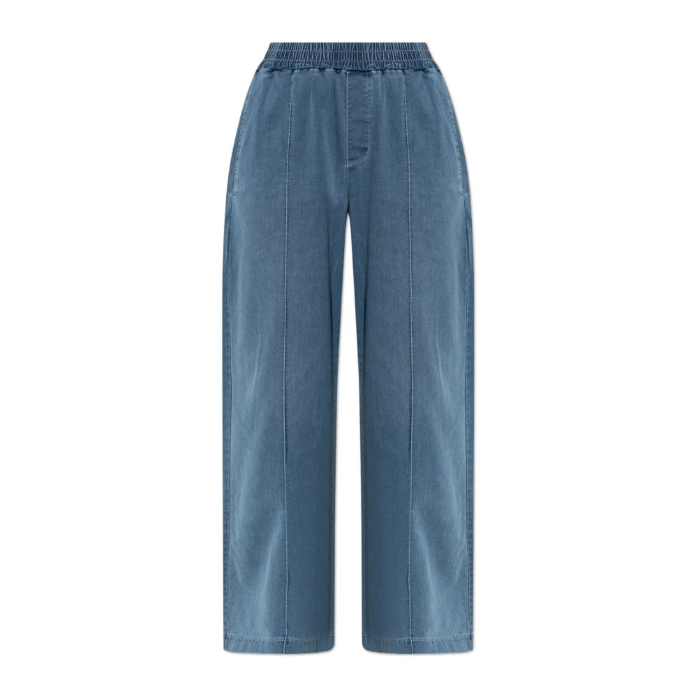 Palm Angels Jeans met logo Blue Dames