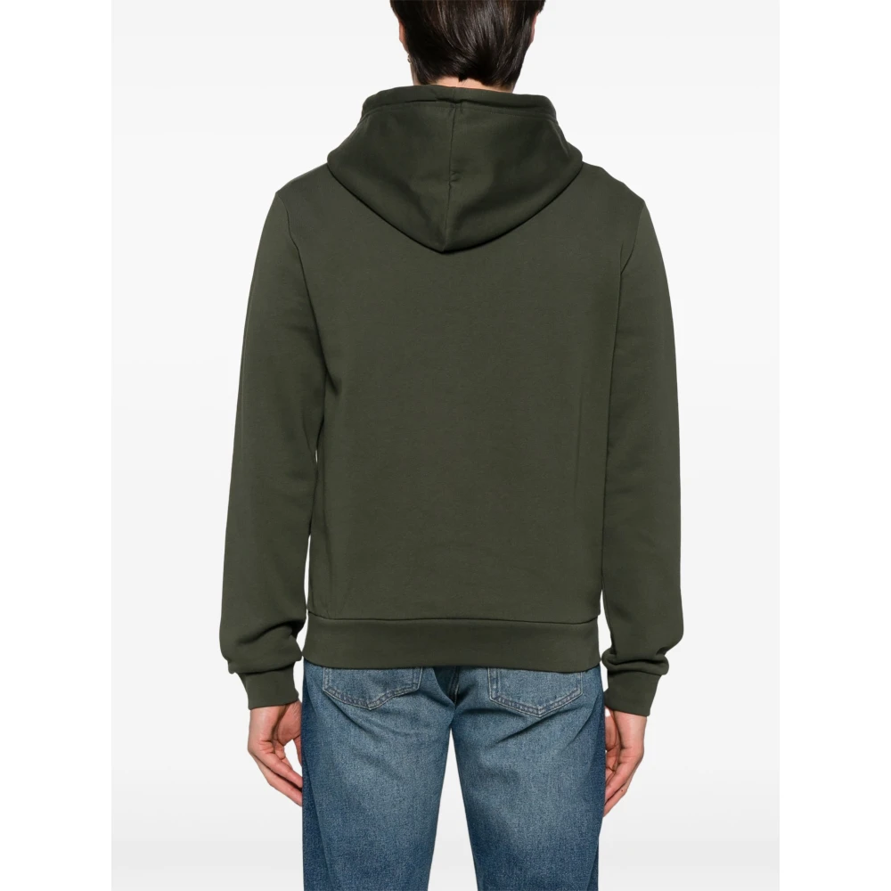A.p.c. Katoenen hoodie in verschillende kleuren Green Heren