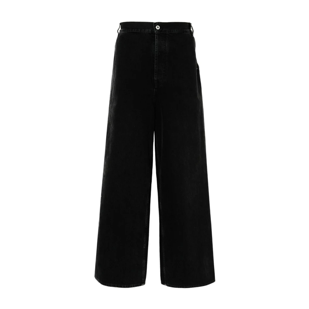 Off White Zwarte Wide Leg Denim Jeans Black Heren