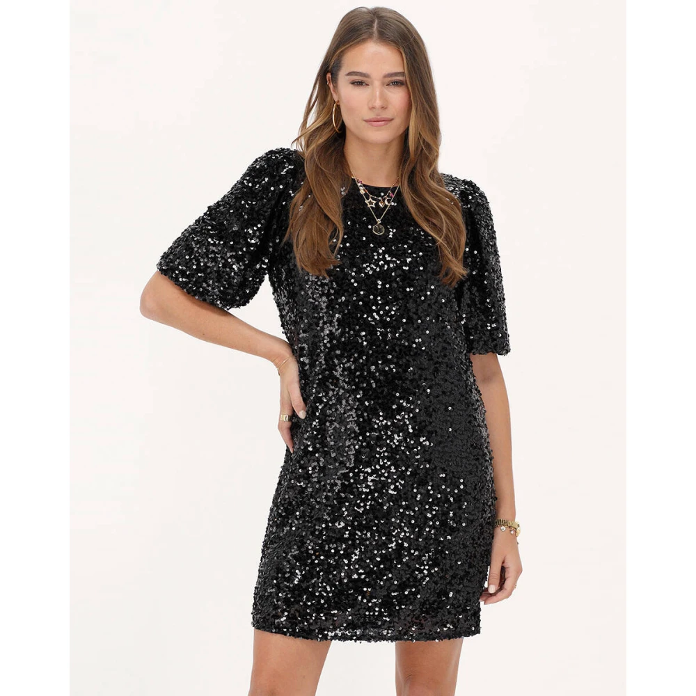My Jewellery Pailletjurk met strikken Black Dames