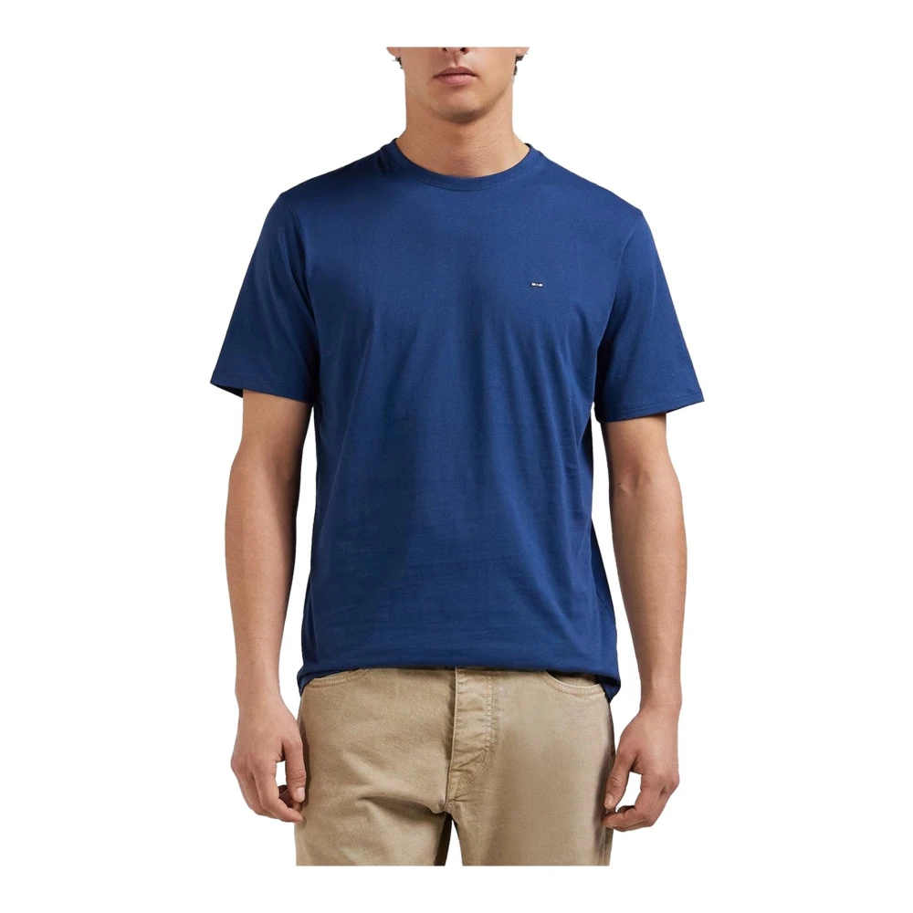 Eden Park Pima Katoenen TShirt Blauw Blue Heren
