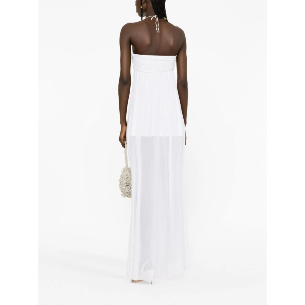 Rotate Birger Christensen Bright White Maxi Jurk White Dames