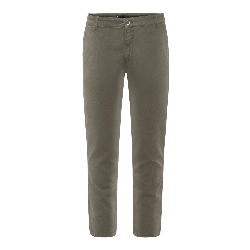 Bomboogie Gray Trendy Slim Fit Chino Trousers - Male - Chinos - W38 - Trousers
