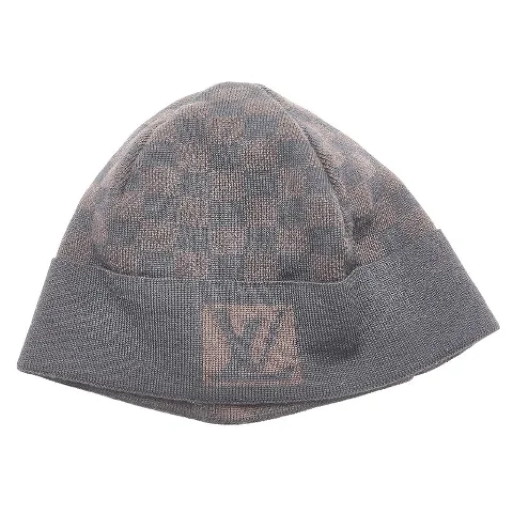Louis Vuitton Vintage Pre-owned Wool hats Gray Dames
