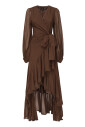 robe-portefeuille-en-coton-marron