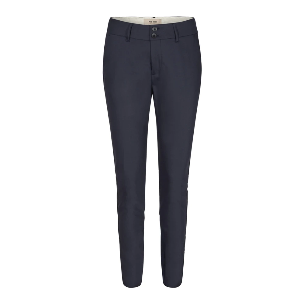 Mos Mosh Women's Blue Slim-Fit Trousers, Xl, Slim-Fit Trousers