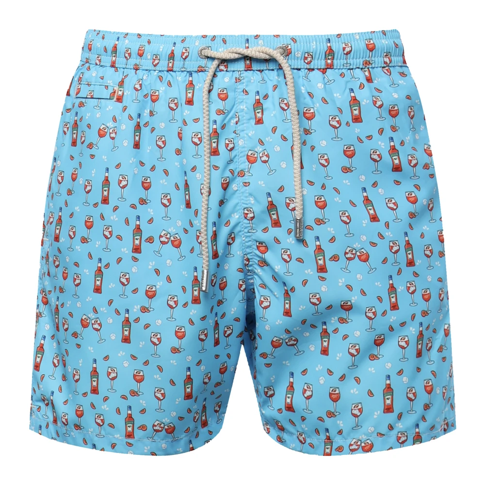 Mc2 Saint Barth Mannelijk Multicolor Badmode Heren, Veelkleurig, L, Rood Zee Kleding Met All-Over Print