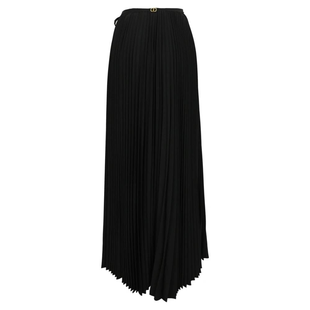 Twinset Zwarte Geplooide Rok Black Dames