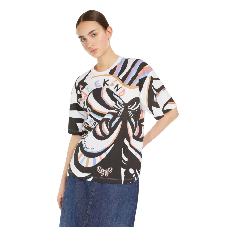 Max Mara Weekend Oversized Wit Katoenen T-shirt Multicolor Dames