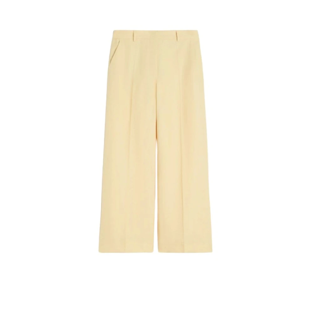 Weekend Max Mara Malizia Trousers - Female - Wide Trousers - Yellow - 2XS - Trousers