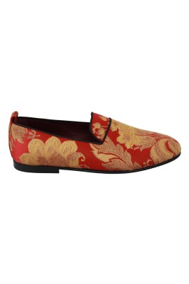 rod-guld-brokade-loafers-sko