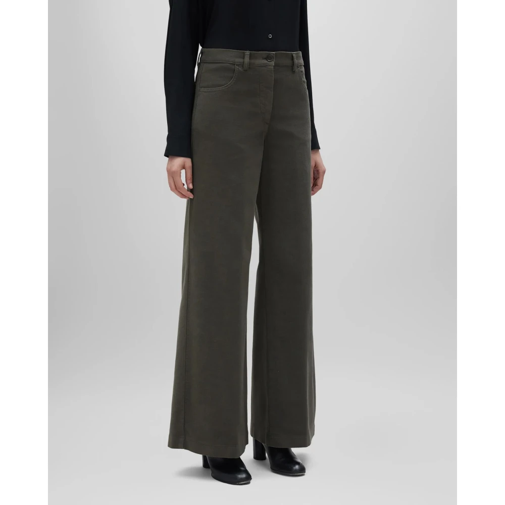 Aspesi Hoge taille corduroy stretch broek Brown Dames