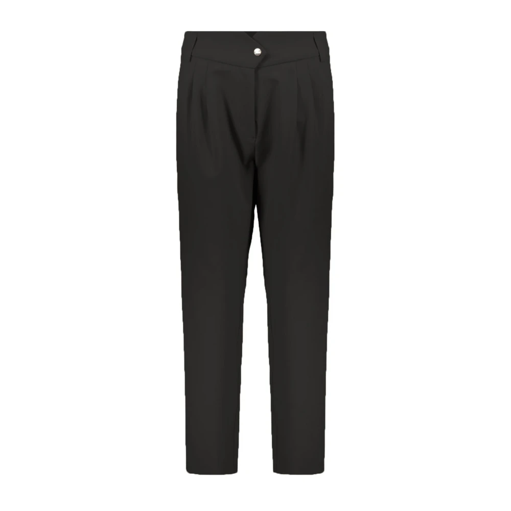 Herno Women's Black Pleated Trousers - Slim-Fit Trousers - 2XS - Trousers