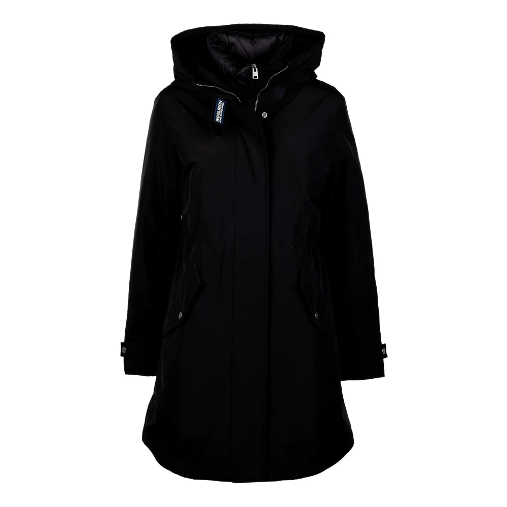 WOOLRICH - Parka nero con cappuccio - Donna - Taglia M - Immagine 3