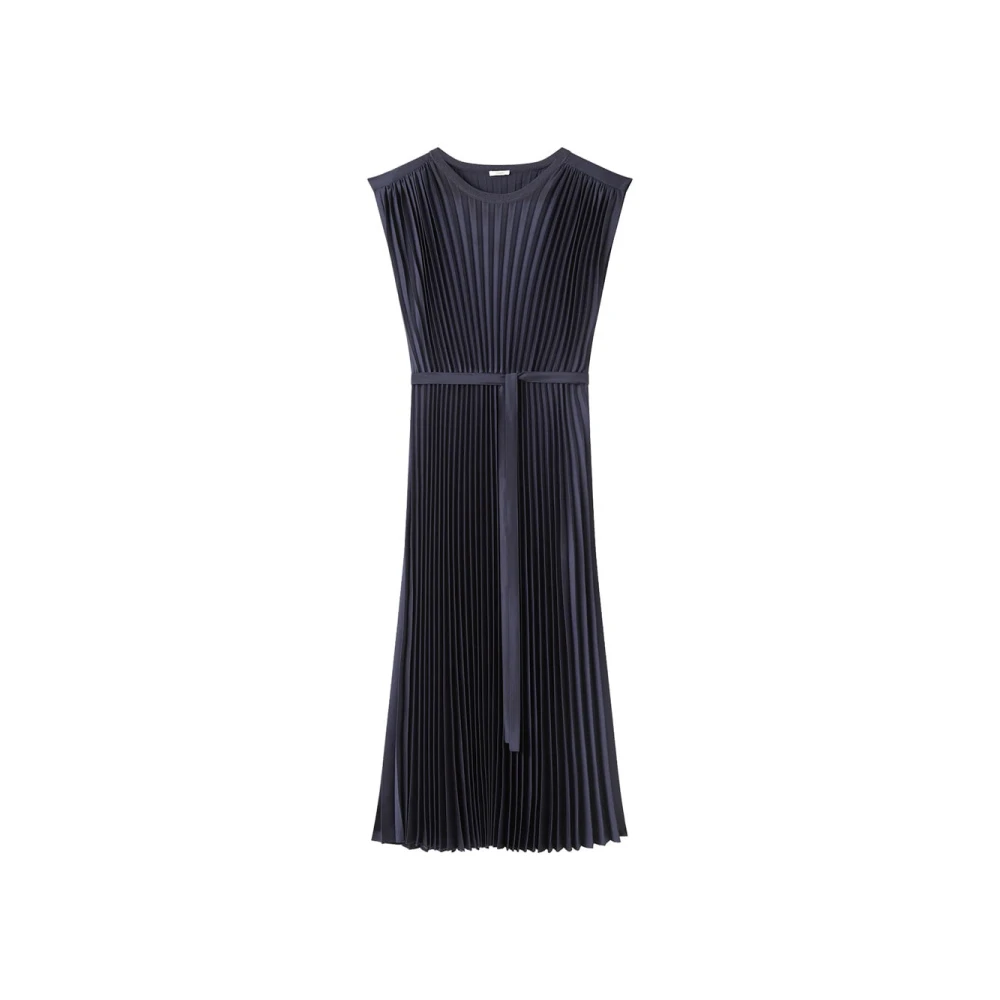 Joseph Women's Blue Volta Knit Weave Plissé Dress - Maxi Dresses - M - Dresses