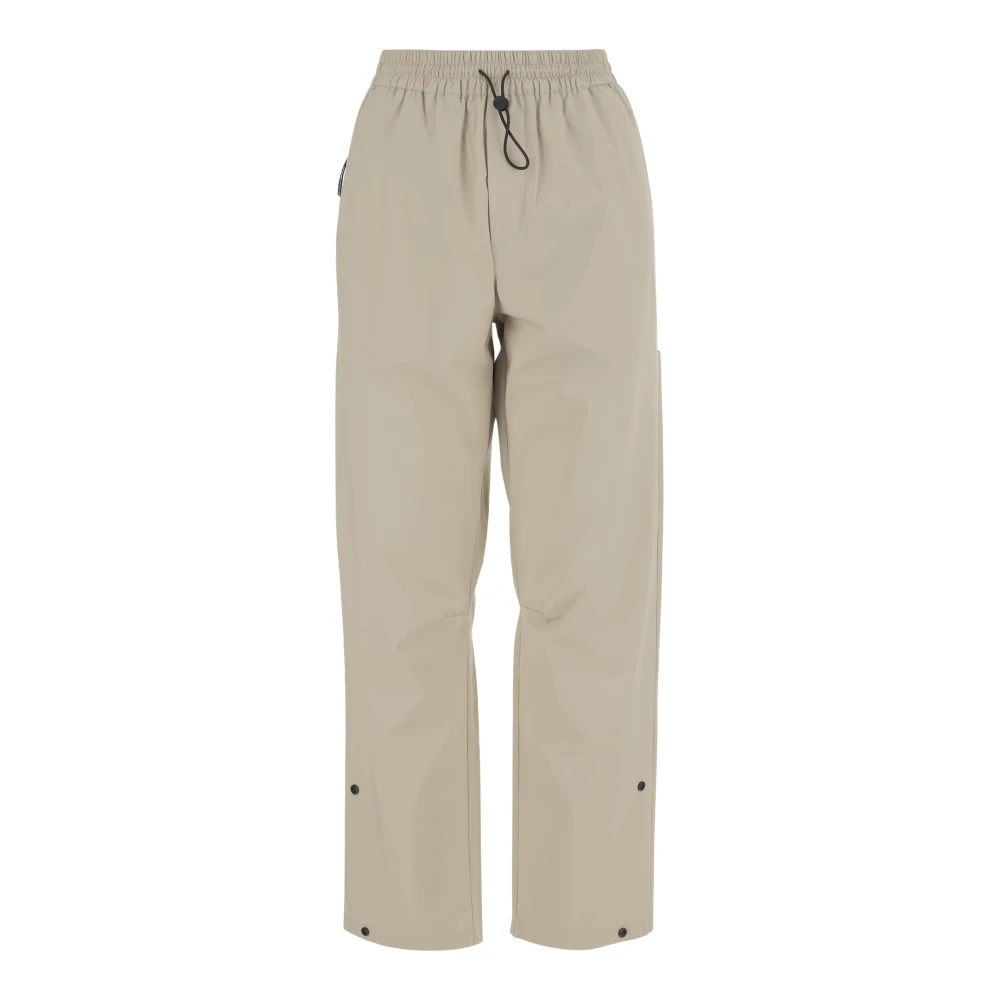 Autry Women's Beige Nylon Jogging Trousers With Drawstring - Straight Trousers - L - Trousers