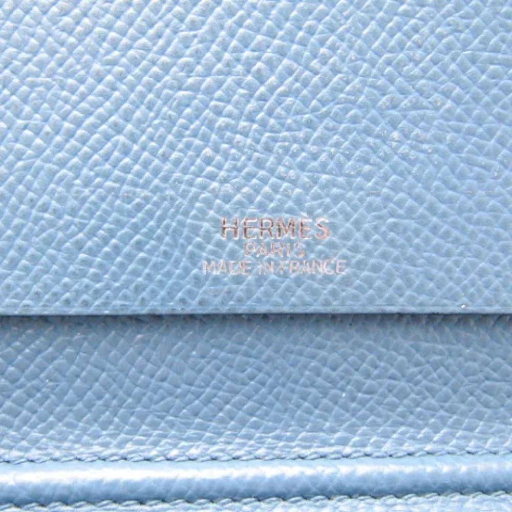 Hermès Vintage Pre-owned Leather wallets Blue Dames