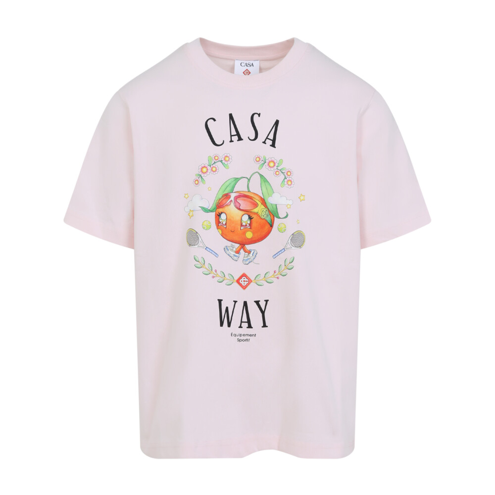 Tシャツ・カットソー CASABLANCA Men T Shirts MPF25JTS00103 CASBLAMON WHITE Montagne Ondulee Short Sleeve T Shirt – Casablanca
