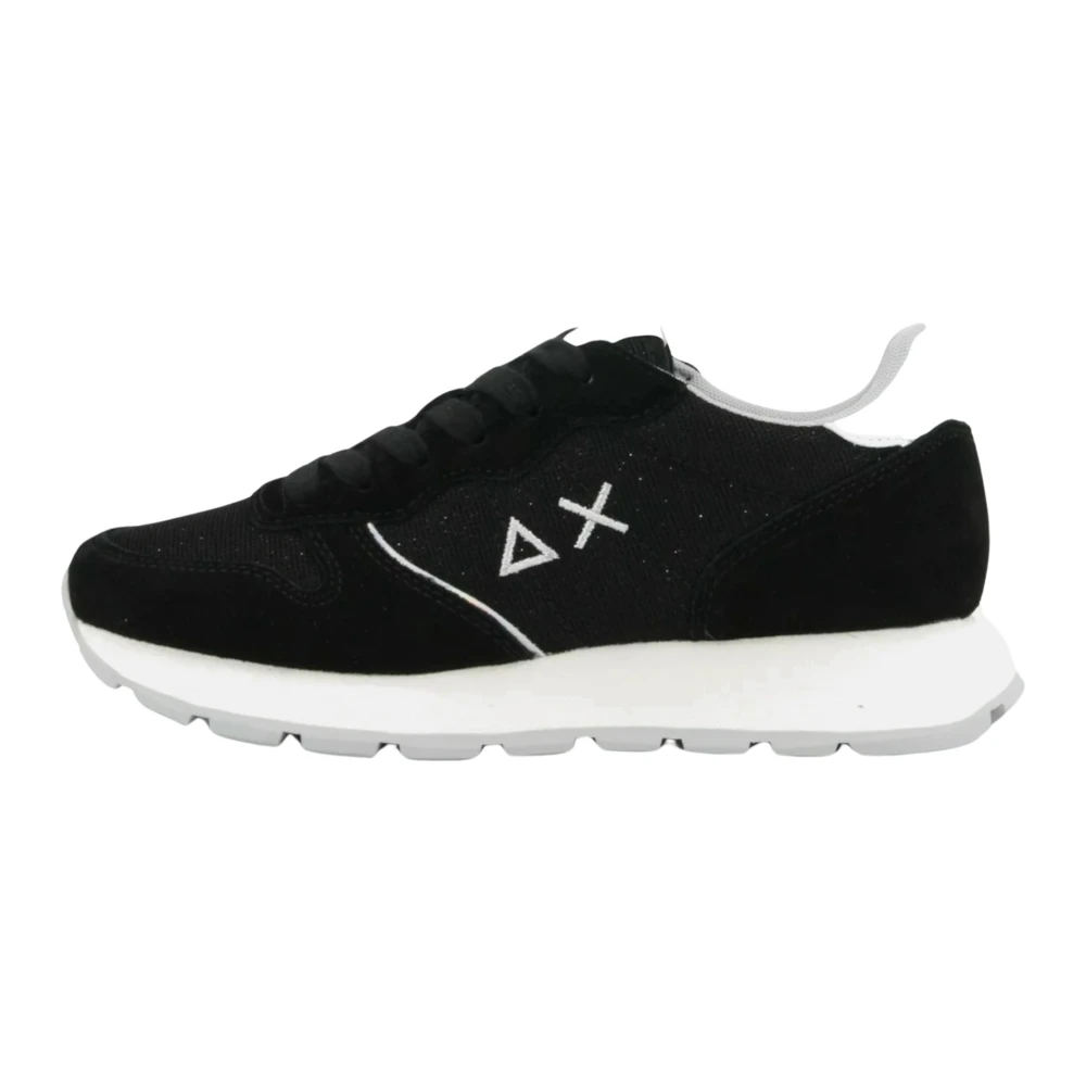 Sun68 Ally Glitter Low Top Sneakers Dames Schoenen Zwart