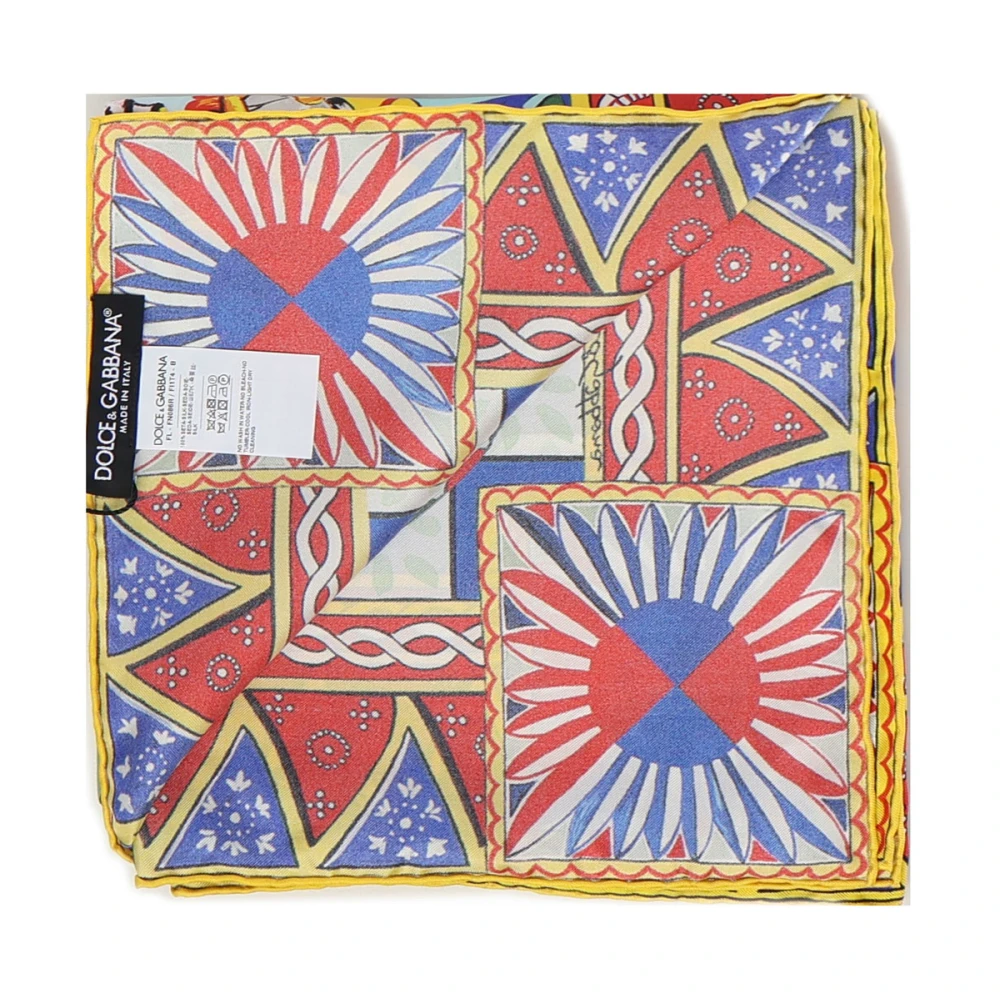 Dolce & Gabbana Zijden Multicolor Vierkante Sjaal Multicolor Dames