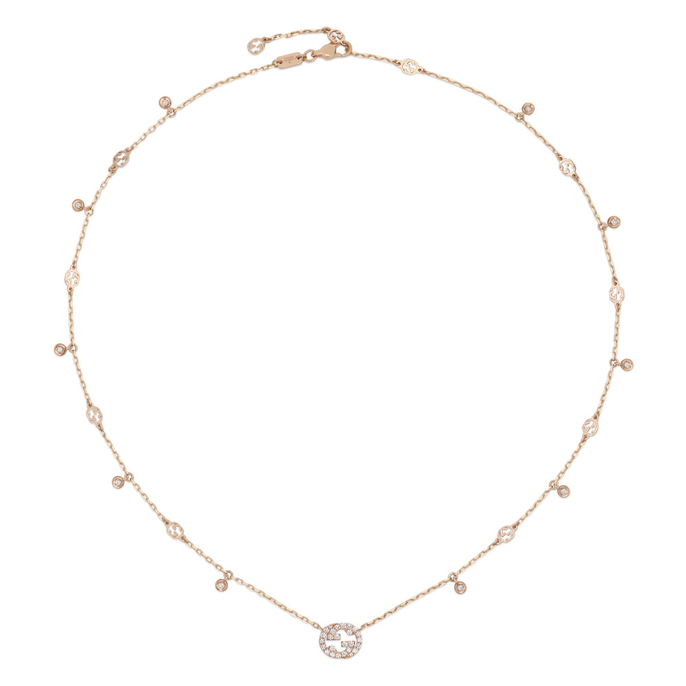 Collana in Oro Rosa 18kt e Diamanti Gucci Uomo Miinto