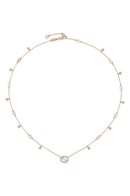 18kt Rosa Guld och Diamant Halsband