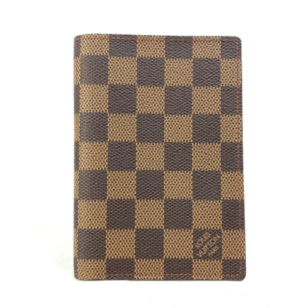 Louis Vuitton Vintage Pre-owned Cotton wallets Brown Dames