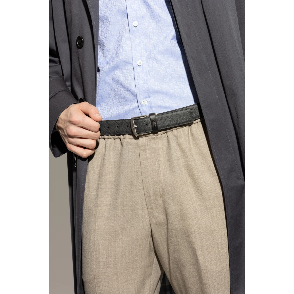 Salvatore Ferragamo Omkeerbare riem Gray Heren