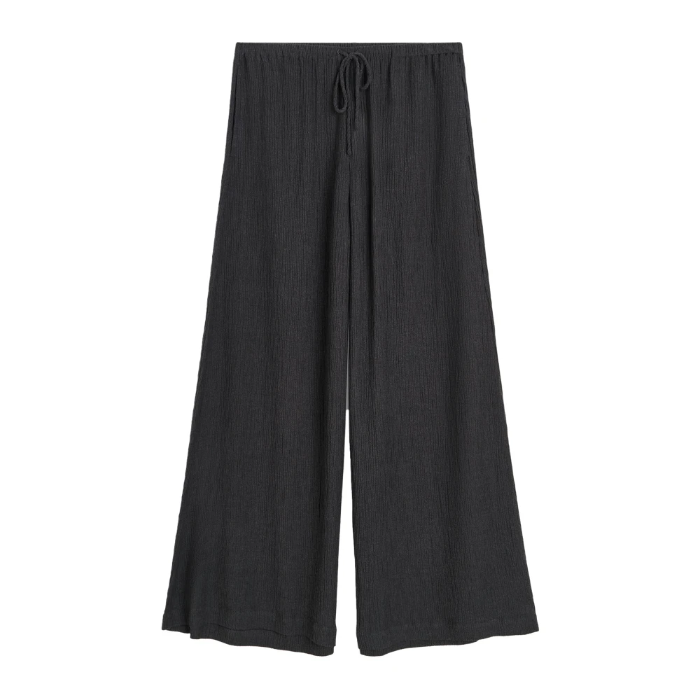 By Malene Birger Women's Black Wide Trousers, M, Pisca Weave Trousers