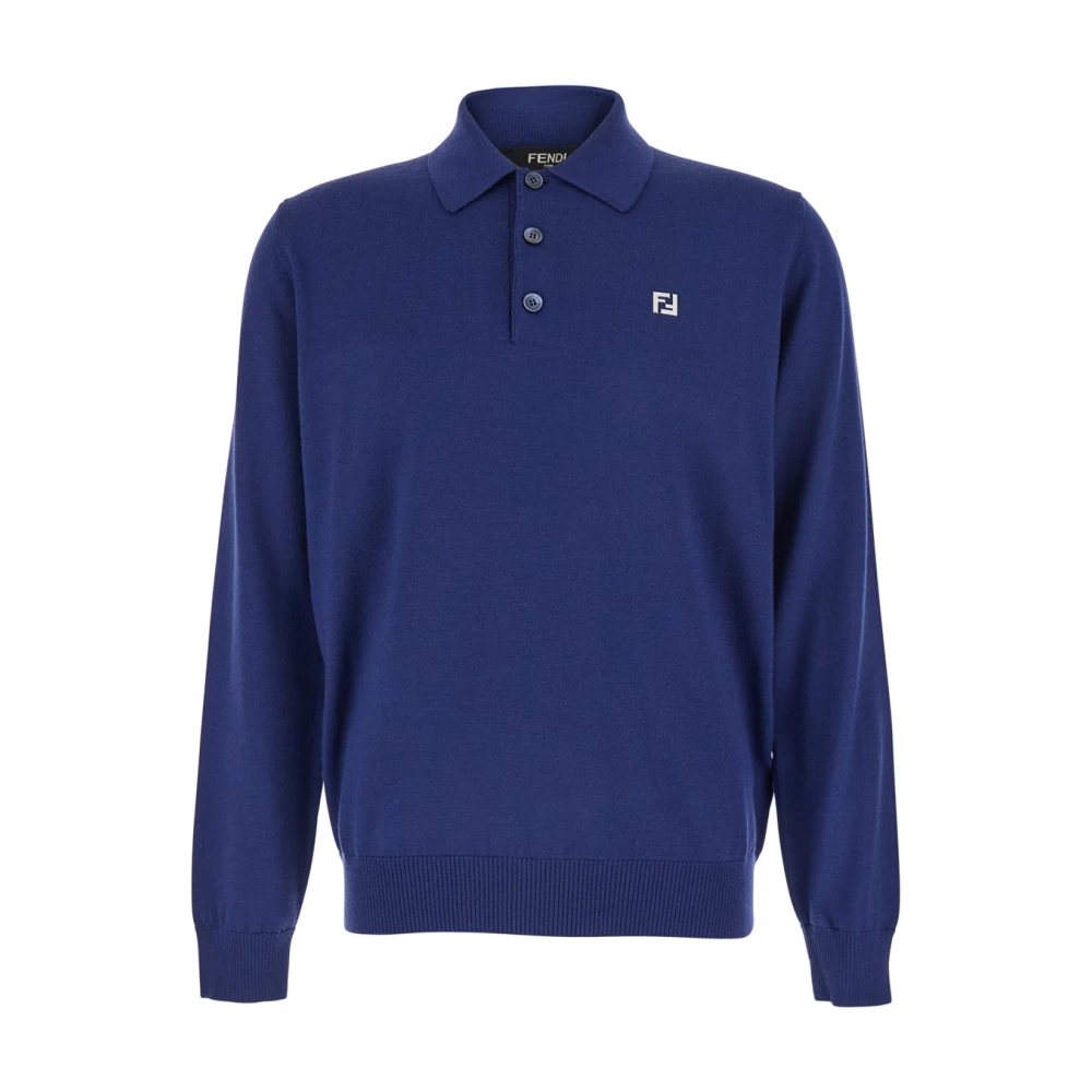 Fendi Men's Blue Polo Shirt - Polo Shirts - Xl - Tops