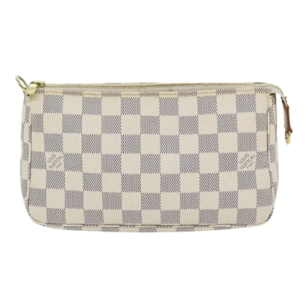 Louis Vuitton Vintage Pre-owned Canvas clutches Beige Dames