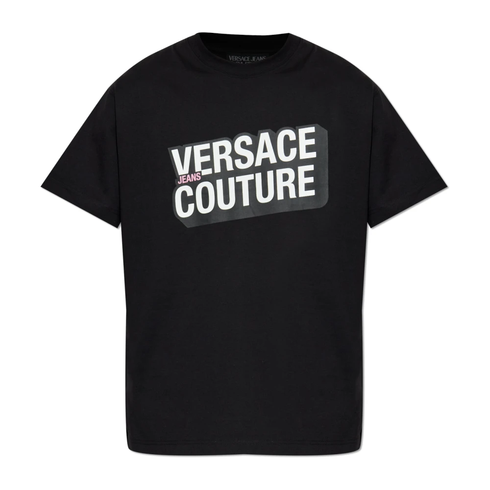 Versace Jeans Couture Men's Black Printed T-Shirt
