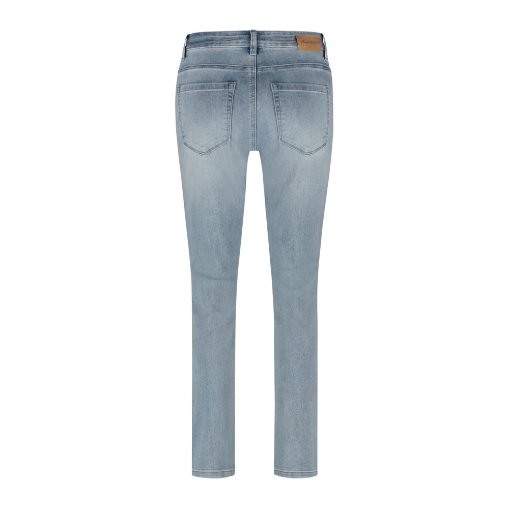 Red Button Slim-fit jeans met borduursel detail Blue Dames