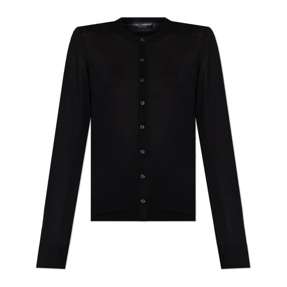 Dolce & Gabbana Women's Black Cashmere Cardigan - Cashmere Knitwear - S - Knitwear